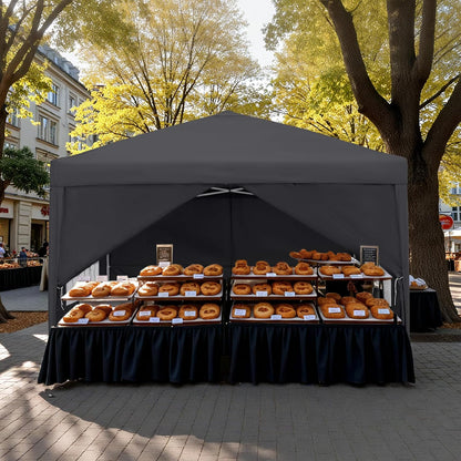 3x3m Gazebo Pieghevole con 4 Pannelli Laterali Rimovibili e Borsa da Trasporto - Tenda da Esterno per Giardino, Patio, Feste, Picnic, Campeggio - Antracite/Grigio Argento/Bianco/Verde Scuro