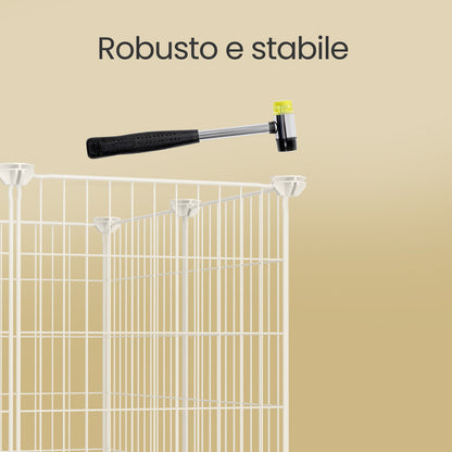 Gabbia per porcellini d'India, conigliera da interno, gabbia piccola per conigli con cinghie, adatta per criceti, ricci e piccoli animali, recinto modulare in metallo fai da te, nero