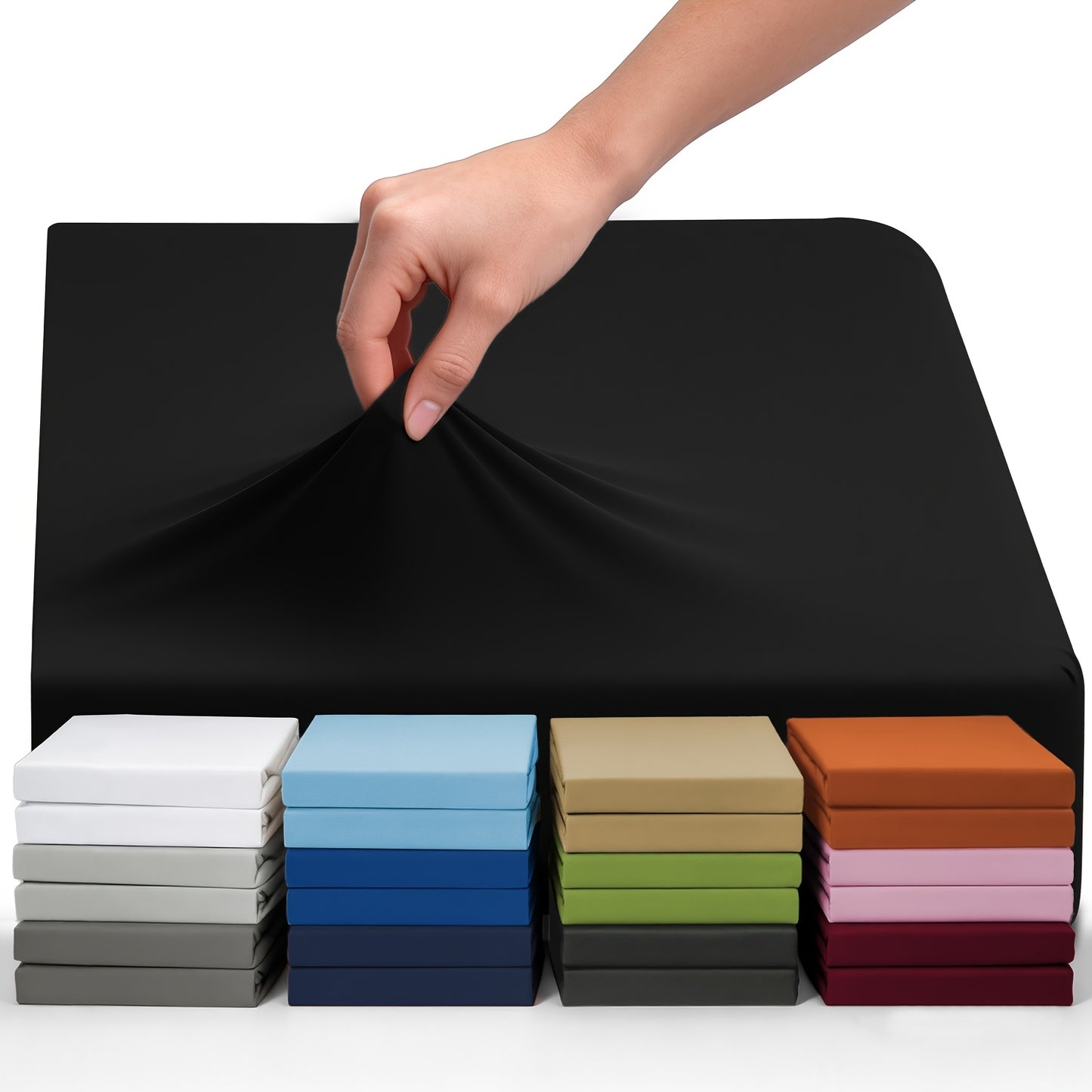 Lenzuolo con angoli elastici 1 pz in jersey di cotone bambù, lenzuolo con angoli elastici in misto cotone jersey, lenzuolo con angoli elastici/coprimaterasso/copriletto con angoli elastici su tutto il perimetro, realizzato in morbido e traspirante materia