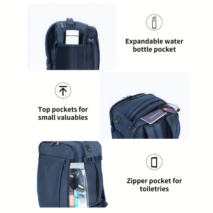 Zaino da Viaggio Approvato per Voli da 25L con 13 Scomparti Tutto in Uno, Apertura a 180° e Manicotto per Bagaglio - Ideale per Uomini e Donne, Regalo di Natale