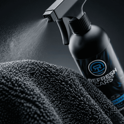 Detergente Auto APC Ultra Refresh Cars 500ml - Pulitore Universale Professionale Interni - Cuoio, Cruscotto, Plastica, Tessuti e Motore - Kit con Panno Microfibra