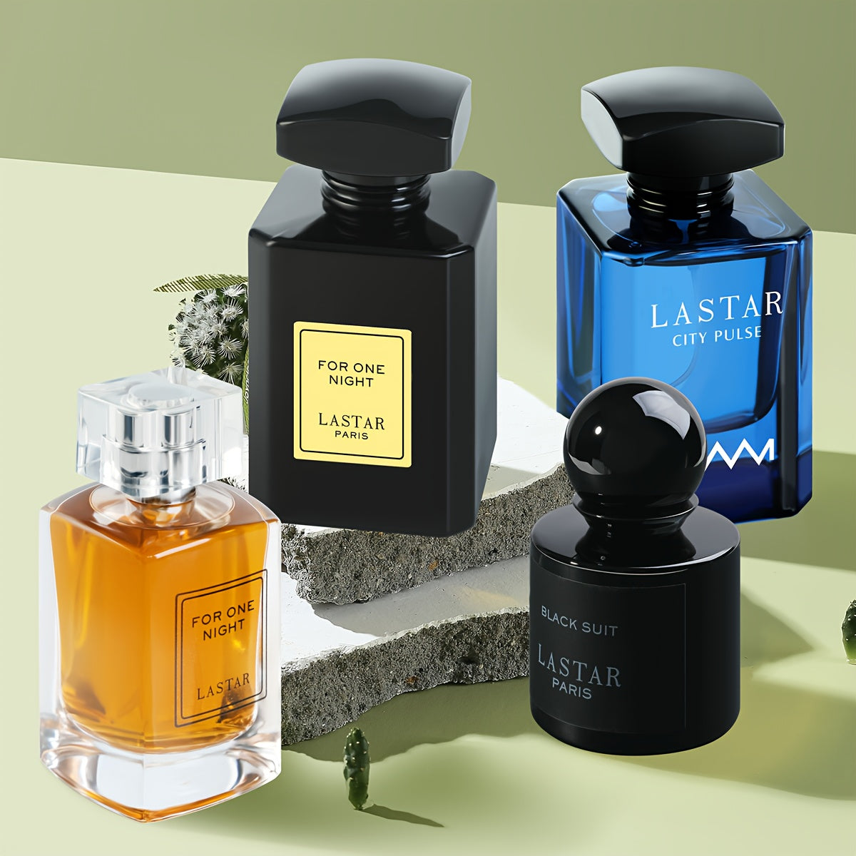 Set di Quattro Flaconi di Profumo da Uomo, Note Legnose Calde e Note di Frutta Fresca, Fragranza a Lunga Durata, Colonia da Uomo, Che Mostra Charm, Creando un'Atmosfera Misteriosa, Adatto per Appuntamenti, La Prima Scelta per un Regalo di Festa per Uomini