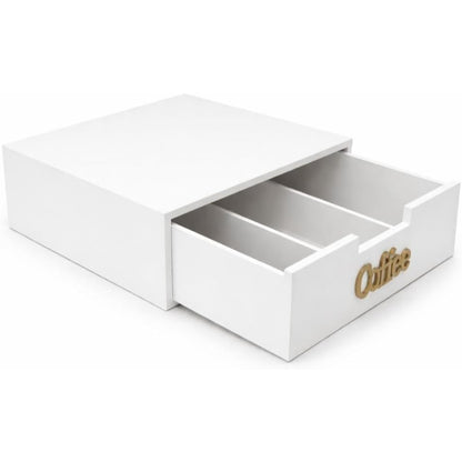 Cecaro Group Porta Cialde in Bambù con Cassetto (3 Scomparti) – Organizer Elegante per Cialde, Capsule e Tisane