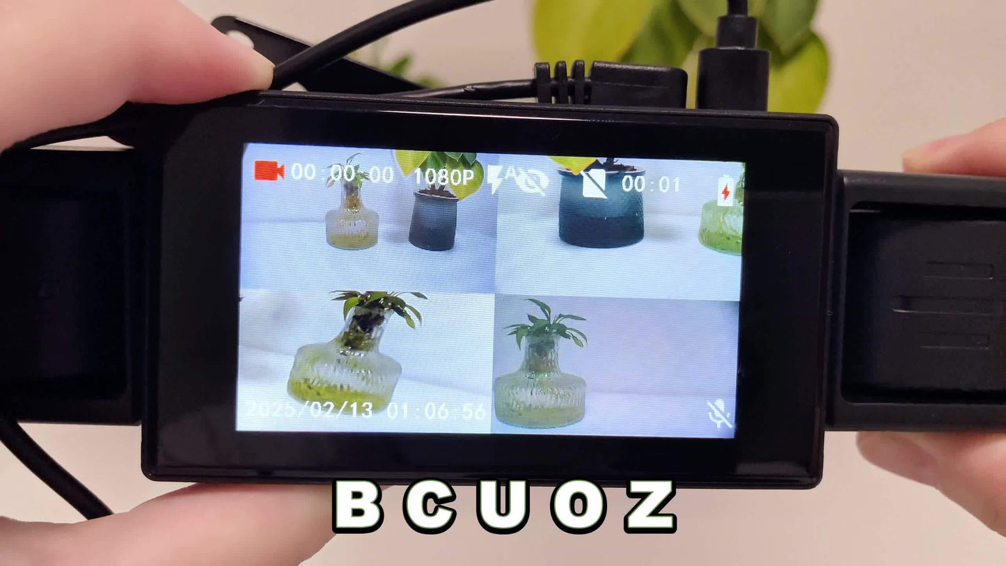 Kit Telecamera da Cruscotto BCUOZ per Sicurezza Massima a 360° Panoramica con 4 Lenti 1080P Full HD, Copertura Completa 1080P Anteriore + 720P Posteriore/Sinistra/Destra, Display Diviso a Quattro Schermi, Visione Notturna Super, WDR, Sensore G, Registrazi