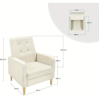 1 poltrona relax, seduta confortevole con braccioli, sedia moderna, utilizzabile come poltrona da soggiorno per TV, sedia da ufficio per riposare, sedia da ricezione, poltrona relax per camera da letto