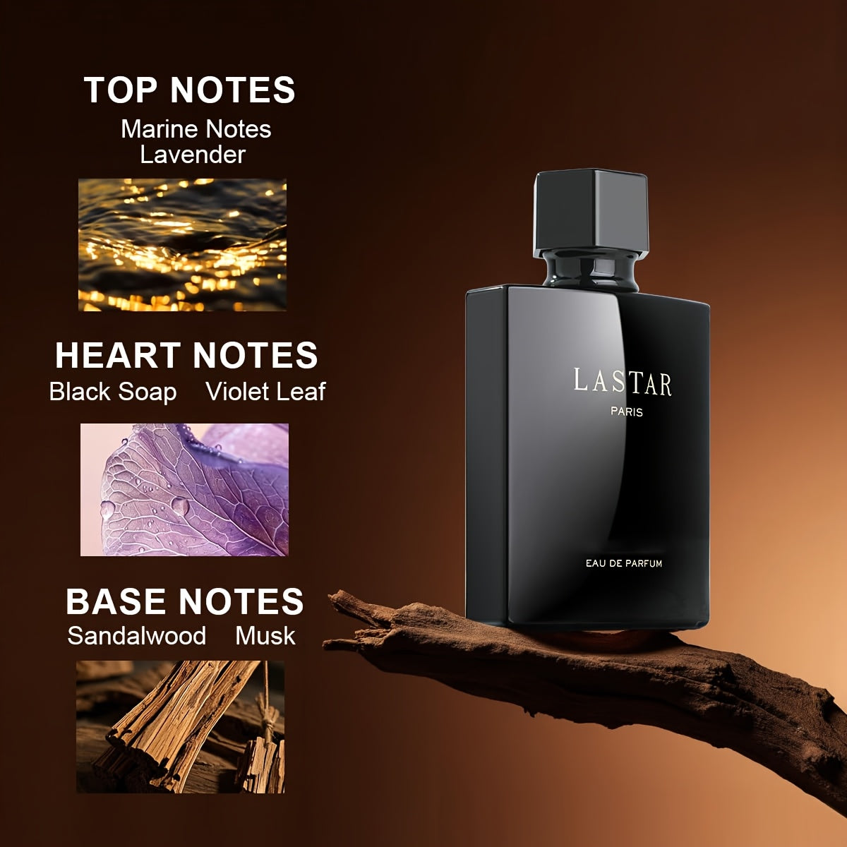 LASTAR Profumi con Confezione Regalo, 3.38 fl.oz Fragranze di Lusso ai Feromoni Colonia per Donne e Uomini, Eau De Parfum da Viaggio Economica per Feste, Compleanni, Anniversari, Lavanda, Foglia di Viola, Sandalo | Muschio, 2 Confezioni