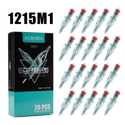 Aghi per tatuaggio, aghi professionali per tatuaggio, 20 pezzi, varie misure miste, Round Liner, Shader, Magnum, Curved/Round Mag, 5Rl 7Rl 9Rl 5Rs 7Rs 9Rs 15M1 21M1 15Cm 21Cm, aghi a membrana monouso per tatuaggio, per studio di tatuaggio professionale.