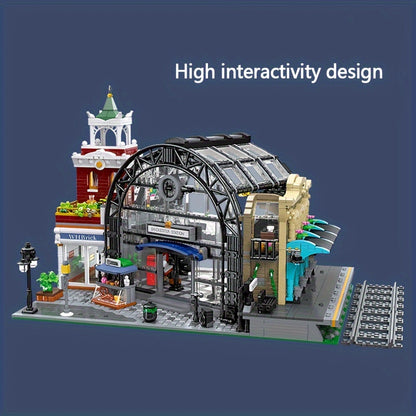 2720 pezzi, Kit Modello Stazione, Set di Blocchi da Costruzione Modulari MOC, Giocattoli da Collezione per Adulti, Regali per Appassionati, 89154