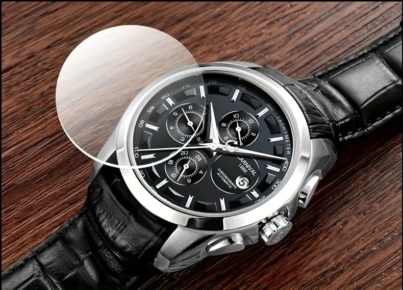 [I&W CARNIVAL] Orologio Meccanico Automatico Multifunzione Uomo, Orologio Sportivo alla Moda con Calendario e Impermeabile fino a 30m