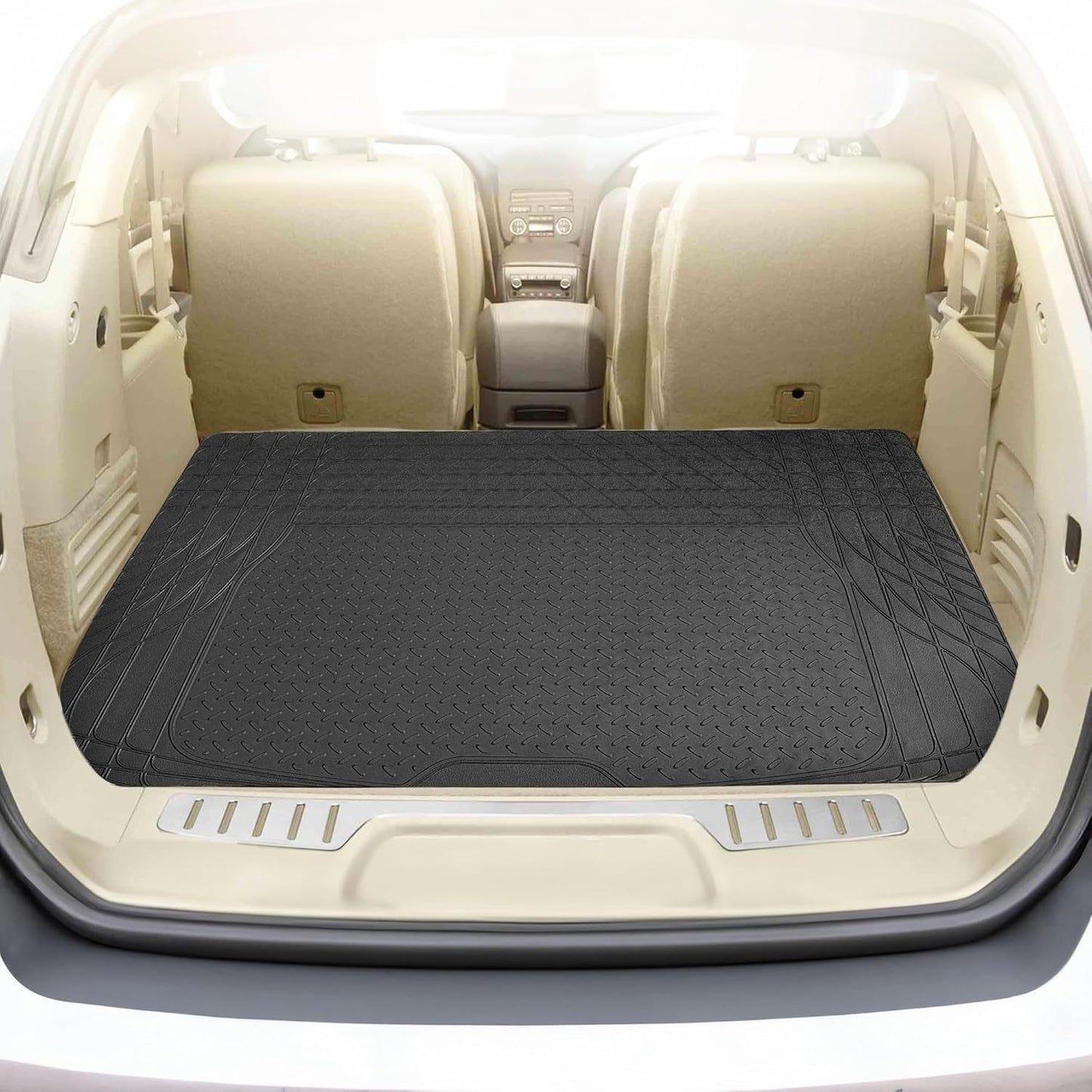 Tappetino universale per bagagliaio auto in PVC, 1 pezzo, 120 cm x 80 cm, tappetino di protezione per tutte le stagioni, facile da pulire