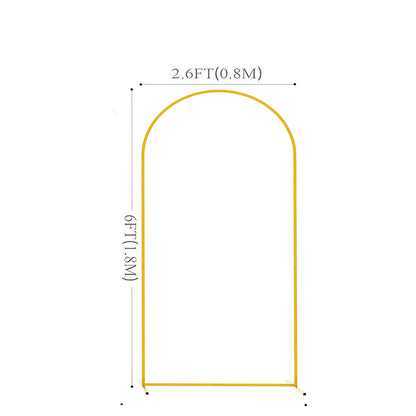 Supporto ad arco da 1,8 m/2 m/2,2 m in metallo per cerimonia di nozze e decorazioni per baby shower, supporto ad arco per fondale da 6 piedi/6,6 piedi/7,2 piedi, telaio ad arco fai da te dorato per interni/esterni, cornice fotografica ad arco
