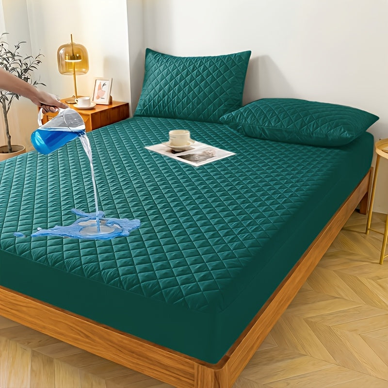 Coprimaterasso Impermeabile - Protezione per Materasso Trapuntato Tinta Unita Lavabile in Lavatrice con Angoli Profondi (Morbidissimo e Confortevole). Utilizzabile Come Lenzuolo Separato. Ideale per Camere da Letto, Dormitori e Hotel. Protegge i Lenzuola
