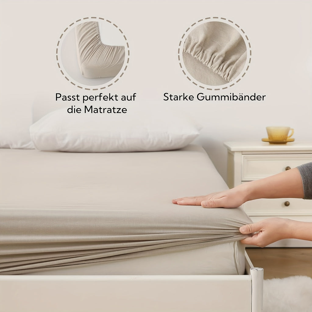 Confezione da 2 lenzuola con angoli in 100% 130gsm, lenzuola con angoli in 100%, gonna da 30cm, ipoallergenico, lenzuolo da letto traspirante, adatto per camera da letto, dormitorio e camera degli ospiti, lavabile in lavatrice, biancheria da letto, con an
