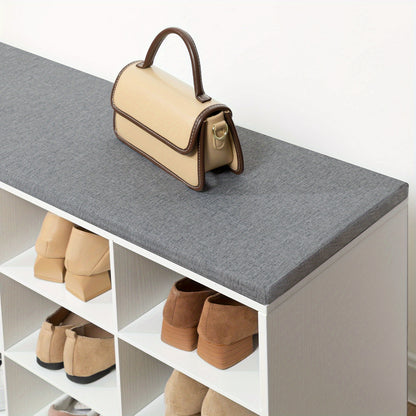 Set scarpiera armadio, divanetto scarpiera con 12 scomparti, scarpiera con divanetto imbottito, armadio a muro con 9 ganci, mobiletto scarpe per ingresso, corridoio, camera da letto