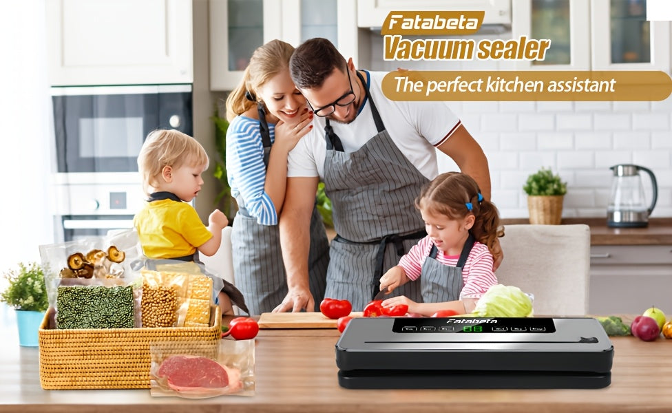 Macchina Sottovuoto con 20 Sacchetti Sottovuoto, 80KPA per la Conservazione di Alimenti Secchi e Umidi, Sistema di Sigillatura Automatico Sigillatrice di Alimenti Veloce e Compatta, Multifunzionale, Potente Macchina Sigillante per la Conservazione di Alim
