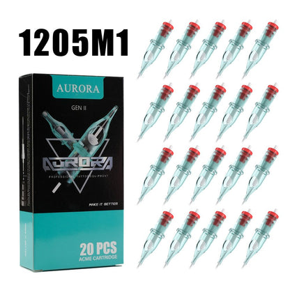 Aghi per tatuaggio, aghi professionali per tatuaggio, 20 pezzi, varie misure miste, Round Liner, Shader, Magnum, Curved/Round Mag, 5Rl 7Rl 9Rl 5Rs 7Rs 9Rs 15M1 21M1 15Cm 21Cm, aghi a membrana monouso per tatuaggio, per studio di tatuaggio professionale.