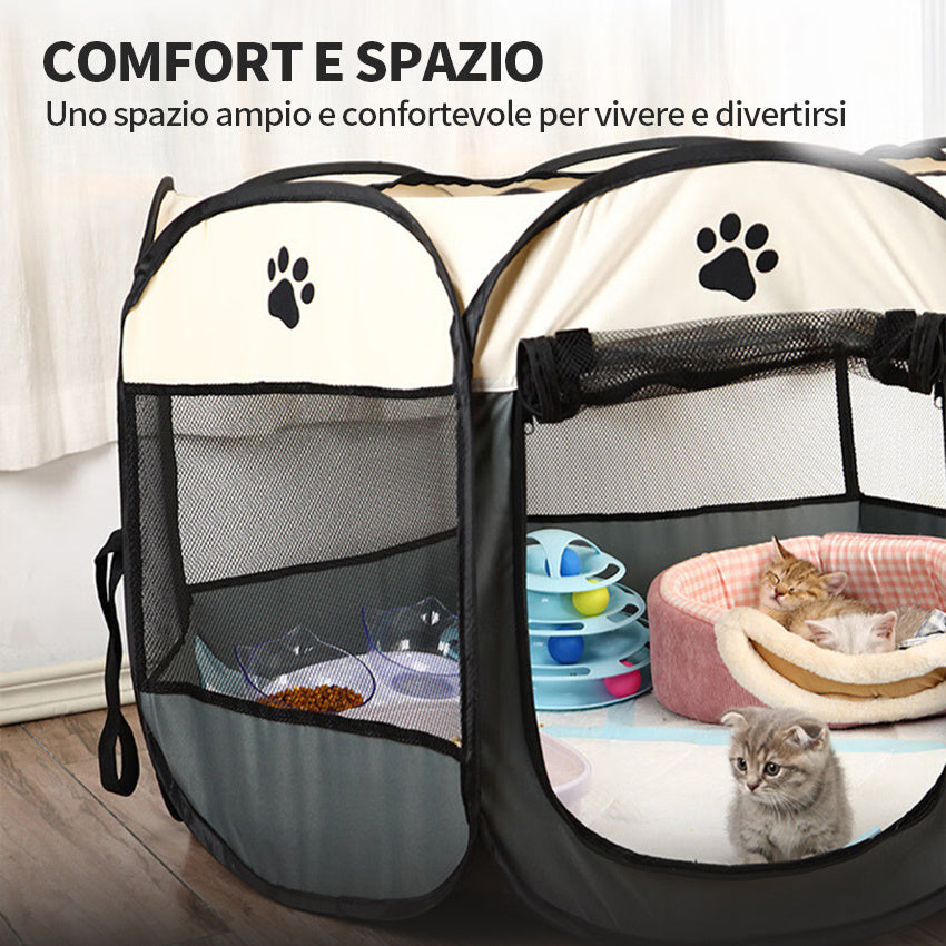 Penna per animali domestici Gatto Maternità Penna per animali domestici ottagonale Cassa per animali domestici pieghevole Penna per cani di grande spazio Penna per gatti
