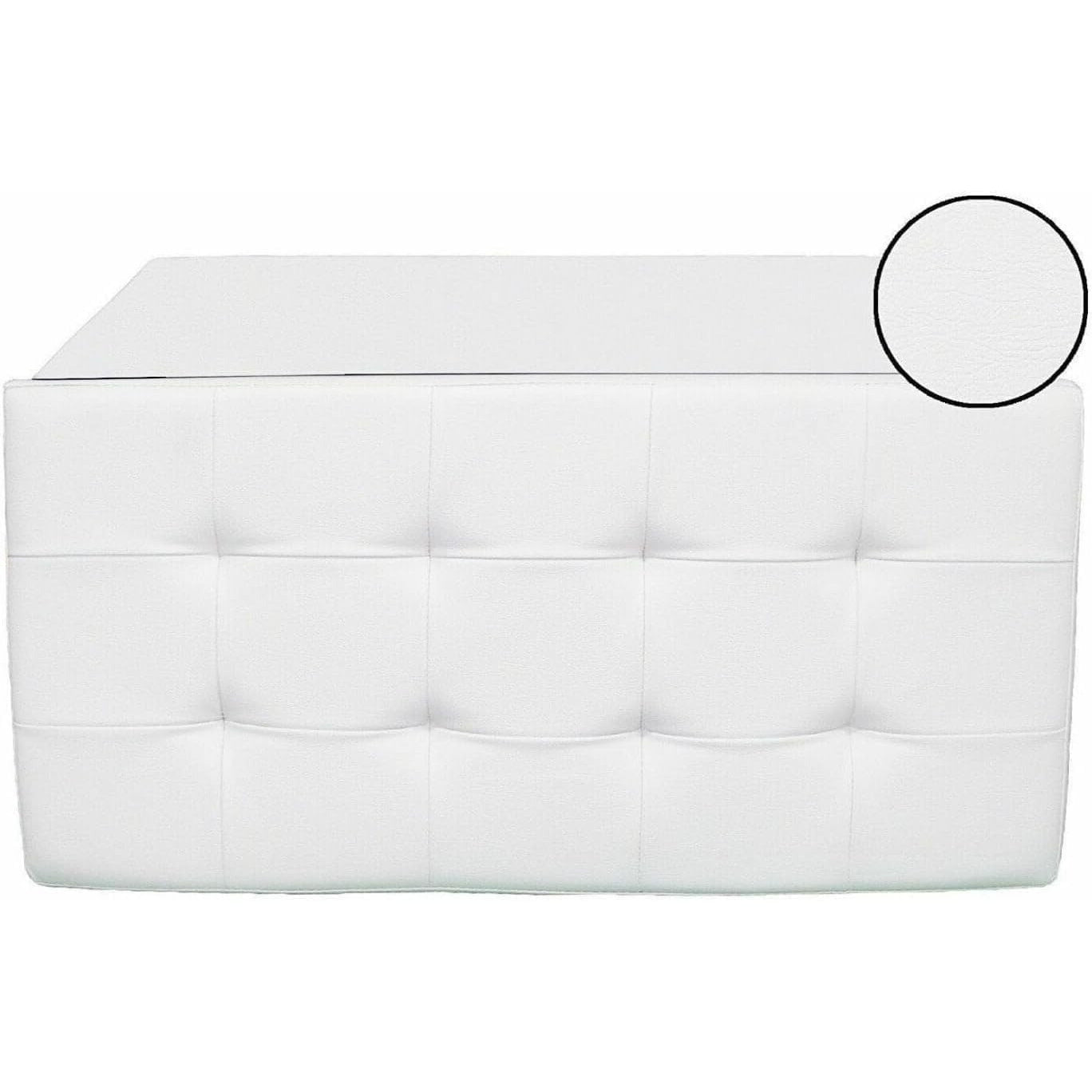 cecaro group POUFF POUF CONTENITORE ECOPELLE PANCA BAULE IMBOTTITO BOTTONI TRAPUNTATO VARI COLORI