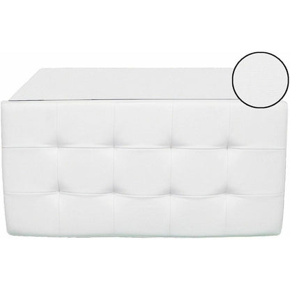 cecaro group POUFF POUF CONTENITORE ECOPELLE PANCA BAULE IMBOTTITO BOTTONI TRAPUNTATO VARI COLORI