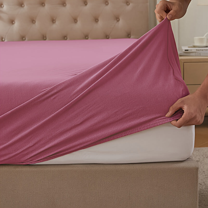 Lenzuolo con angoli 1 pz in puro cotone egiziano 100%, design con elastico tutt'intorno, tinta unita, adatto a materassi da 90x200 a 200x220 cm, traspirante, lavabile, a copertura totale, lenzuolo perfettamente aderente