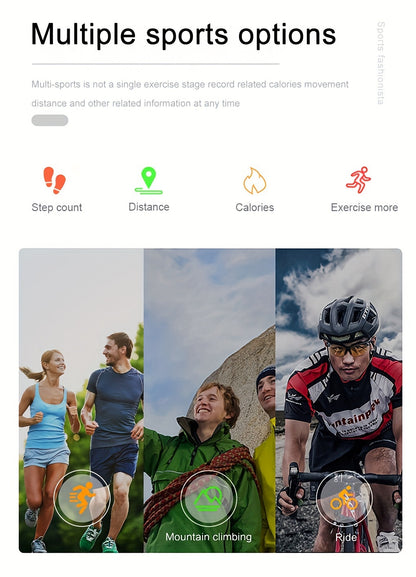 Orologio Intelligente LIGE con Schermo Touch Completo da 3,53 cm. Funzione di Controllo Musicale/Avviso Informazioni Chiamate/Conteggio Calorie. Orologi da Polso Sportivi Multifunzionali per Esterni per Android e iPhone. Adatto per Regali a Uomini