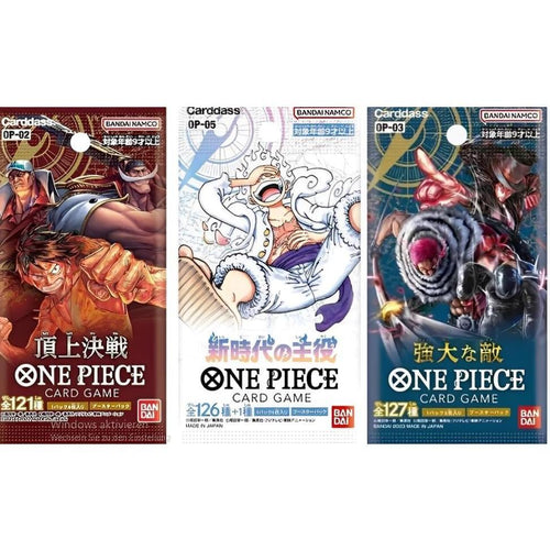 Bandai ONE Piece Set di Booster 3x - Booster giapponesi dagli ultimi set da OP06 ai set più recenti - Pacchetti di carte collezionabili