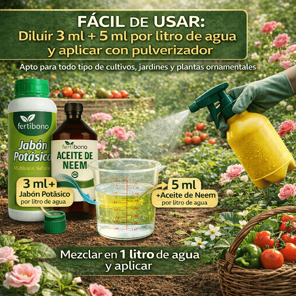 JaboNeem - Sapone al potassio con olio di cocco e di neem - 1L + 250ml - Soluzione multiuso - 100% biologico