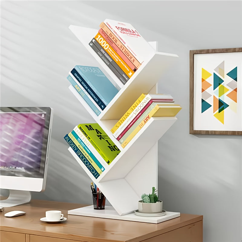 Libreria a Forma di Albero - Libreria Moderna a 14 Ripiani dal Pavimento al Soffitto, Realizzata in Materiale Legnoso Alto, Ideale per Conservare CD/Film/Libri. Libreria Pratica Adatta per Camere da Letto, Soggiorni e Uffici Domestici