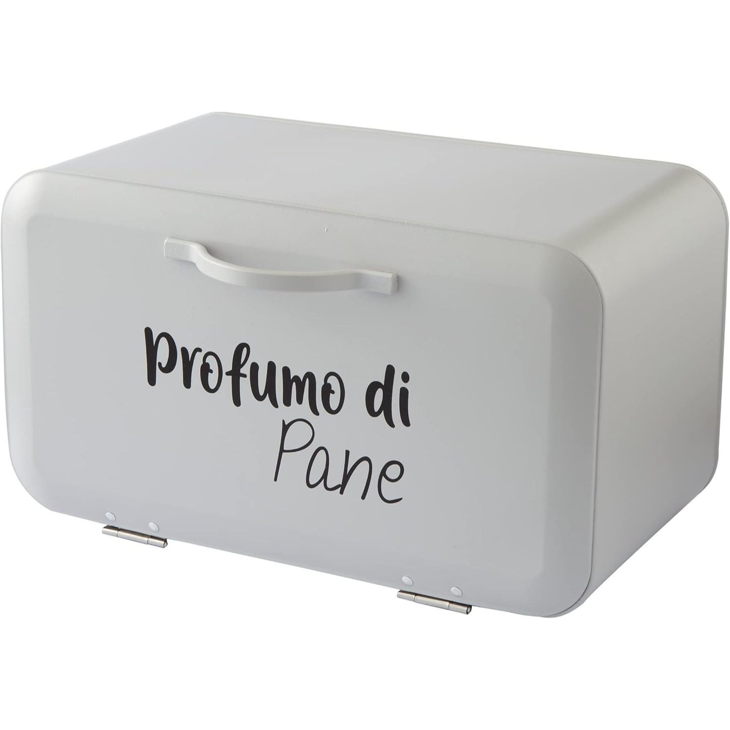 Baroni Home Portapane Grigio Antracite | Beige con Apertura Frontale e Chiusura Ermetica 34x19x17 cm, Cassetta Pane in Metallo, Scatola Contenitore per Pane e Panini Proteggi Freschezza, Anti-mosche, Ideale per Pane Fatto in Casa, Porta-Pane Design Modern