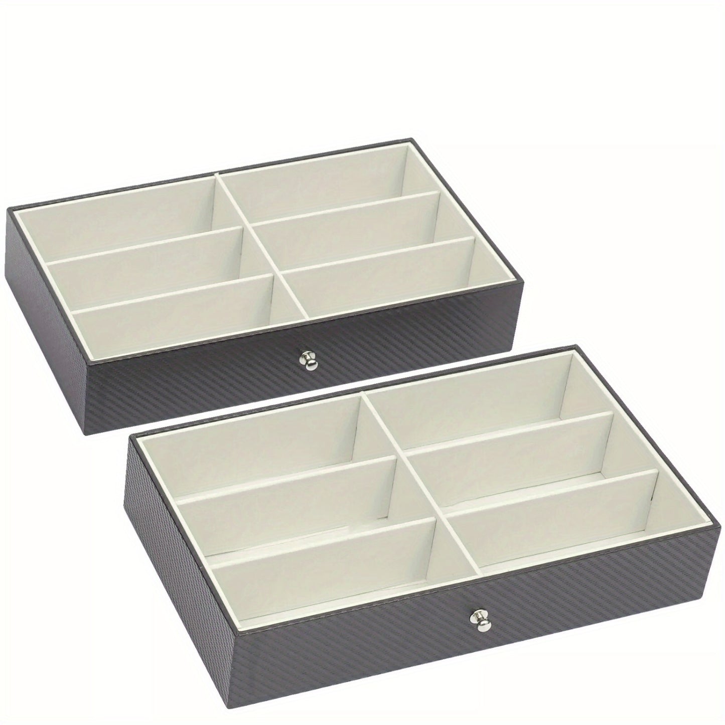 Custodia organizer portaocchiali per donna e uomo - Portaoggetti portaocchiali da esposizione con cassetto e coperchio in vetro