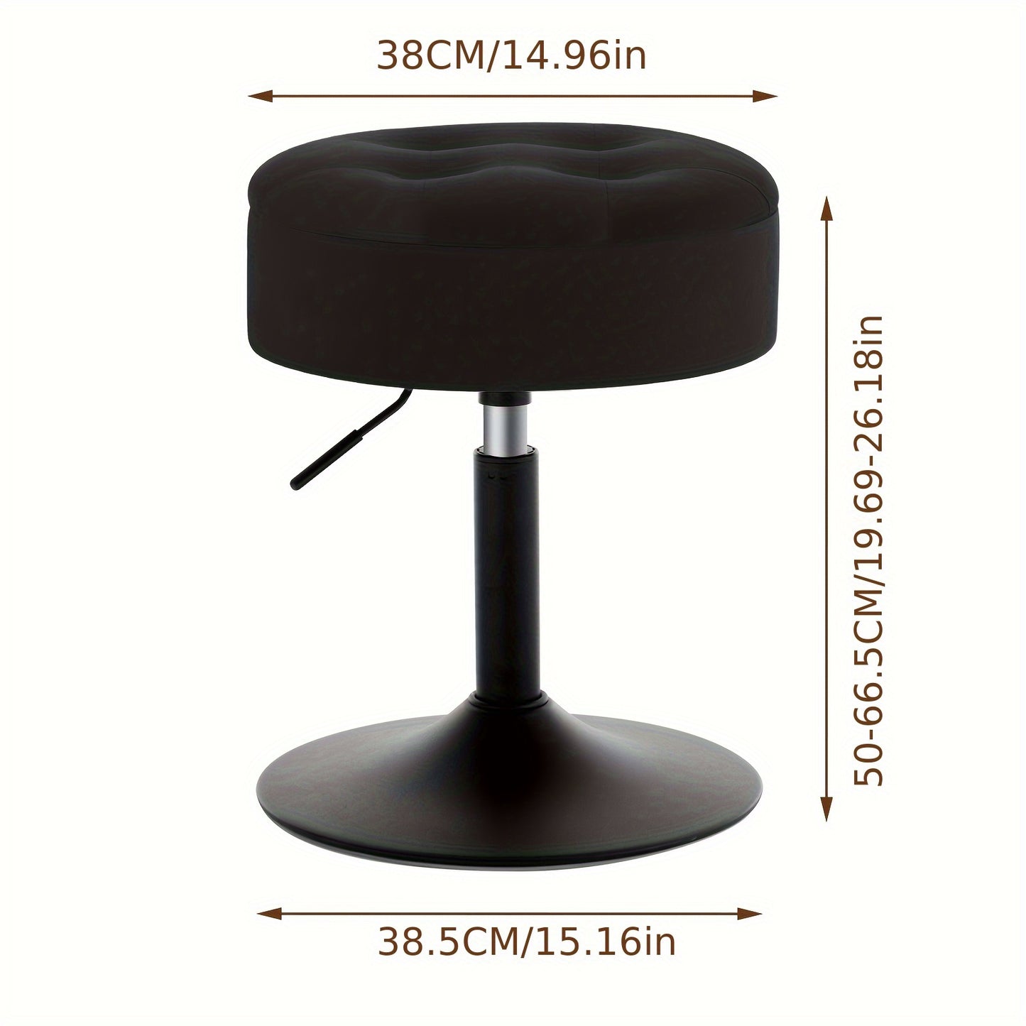 Sgabello regolabile 1pz Sgabello da lavoro Sgabello da ufficio con sgabello da bar in velluto per bar Ristorante 49.5-65 cm