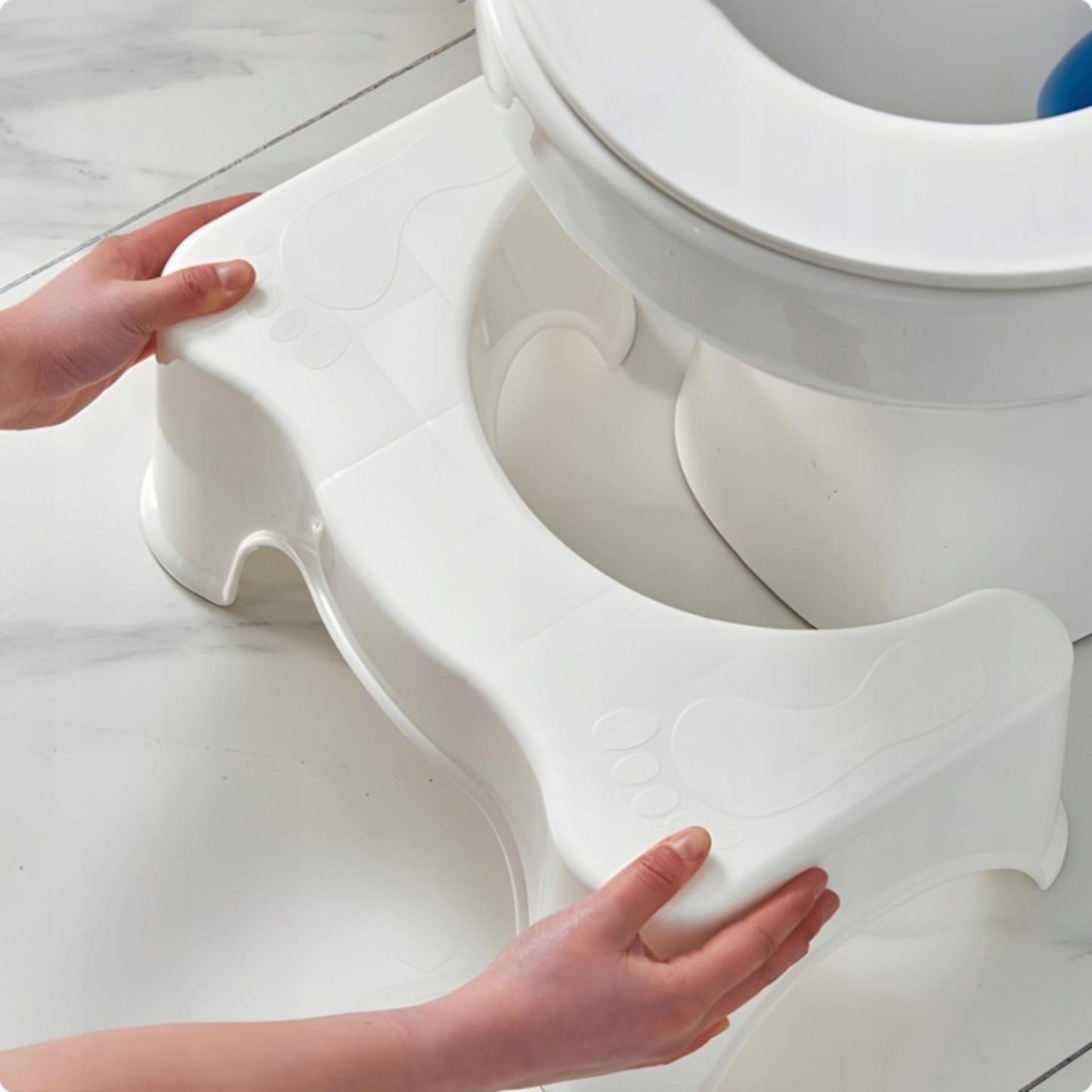 Poggiapiedi Ergonomico per WC 17 cm, Piedistallo da Bagno 42 cm, Sgabello per WC in Materiali Riciclati, Antiscivolo per Adulti e Bambini, 1 pz.