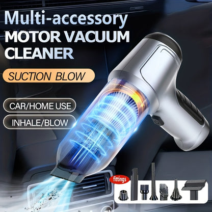 Aspirapolvere per Auto Senza Fili Portatile e Potente - Forte Aspirazione, Ricarica USB, Leggero e Portatile, 7 Accessori Combinati per Uso Multiscena, Adatto per Cucina, Interni Auto, Camera da Letto, Pulizia Ufficio e Rimozione Efficiente della Polvere