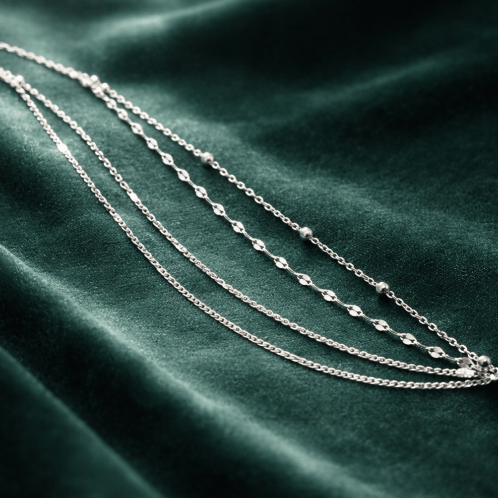 Bracciale da donna in argento 925, braccialetto dell'amicizia regolabile, multistrato - Gioiello creativo da donna, regalo per San Valentino, compleanno, Natale