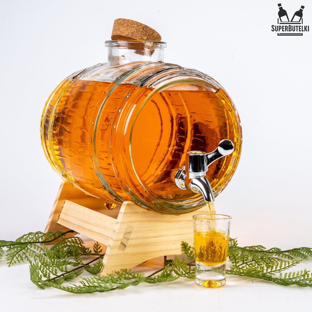 Barile di vetro con rubinetto per PRESENZA ALCOOL BIMBER VODKA VINO Distributore d'acqua