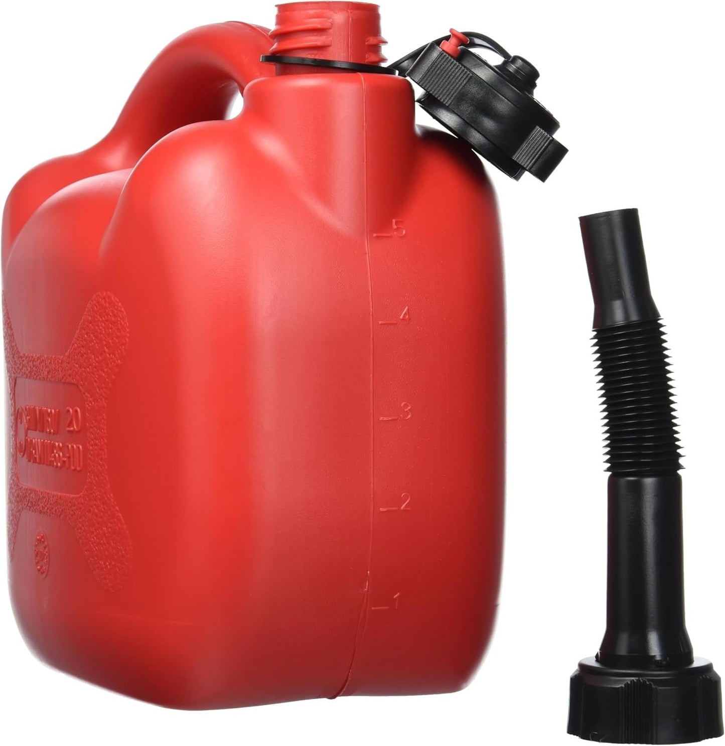 Tanica per Benzina e Carburante in Polietilene in varie misure 5 10 o 20 litri, con beccuccio per travaso, Bidone in Plastica per Trasporto Benzina Diesel Auto Moto, Tanica Omologata secondo la normativa CE e secondo la Certificazione UN