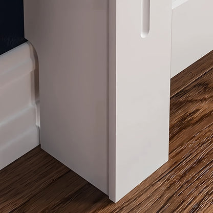 Pannello copriradiatore extra alto 92 cm/27" - Autoportante - Adatto per radiatori orizzontali/verticali, pannello con porta, ripiano e barriera con vano portaoggetti, unità da assemblare