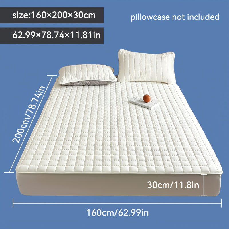 1pz Coprimaterasso Impermeabile, Lavabile in Lavatrice, Disponibile in Diverse Misure, Ultra Morbido e Confortevole Coprimaterasso Spesso, Adatto per Camera da Letto, Camera degli Ospiti, Protezione per Materasso d'Hotel (esclusi Cuscino e Federa)