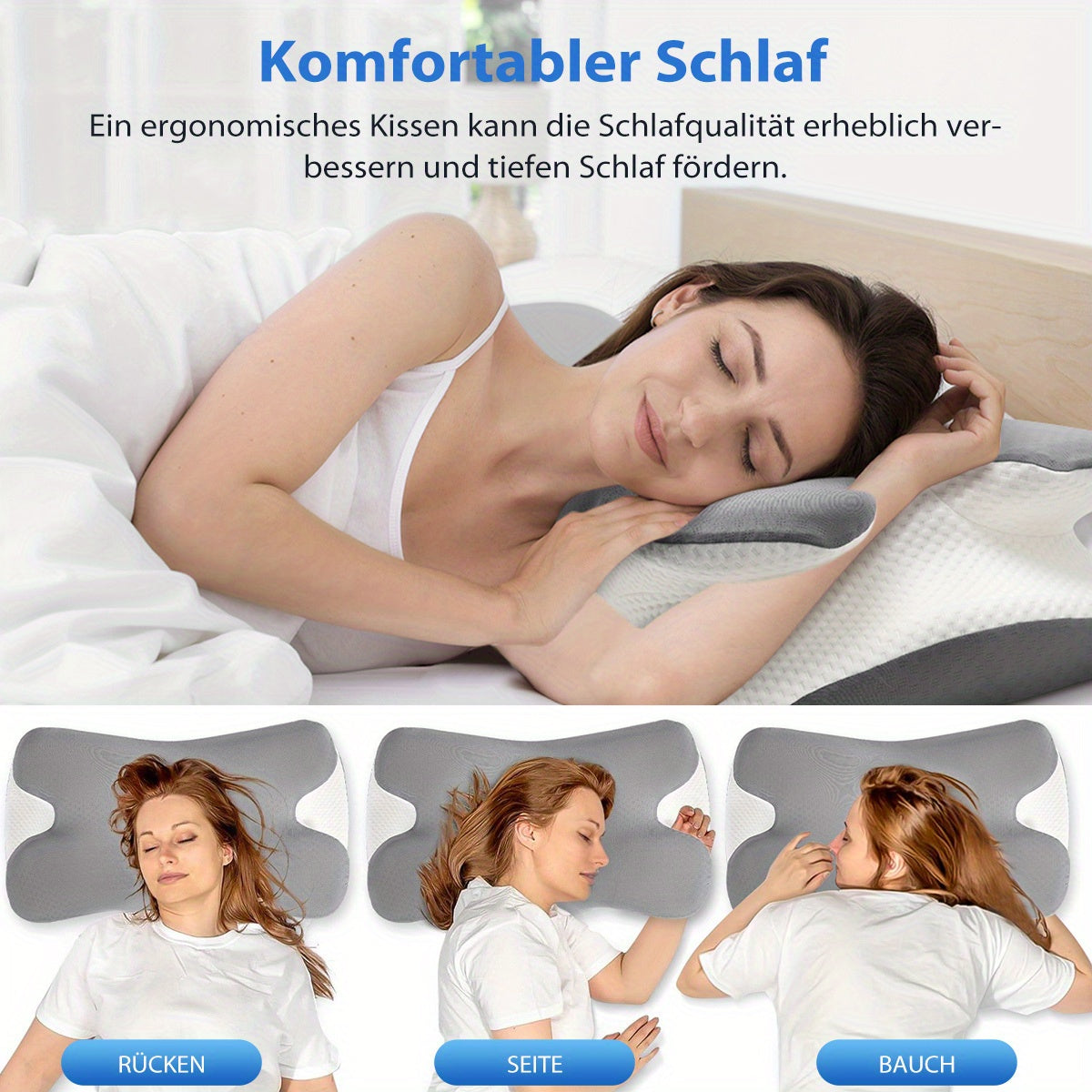 Cuscino per il collo, il regalo perfetto per famiglia, amici e partner, cuscino ergonomico, cuscini per dormire senza profumo per un riposo profondo, cuscino rinfrescante per chi dorme sul fianco, sulla schiena e sullo stomaco