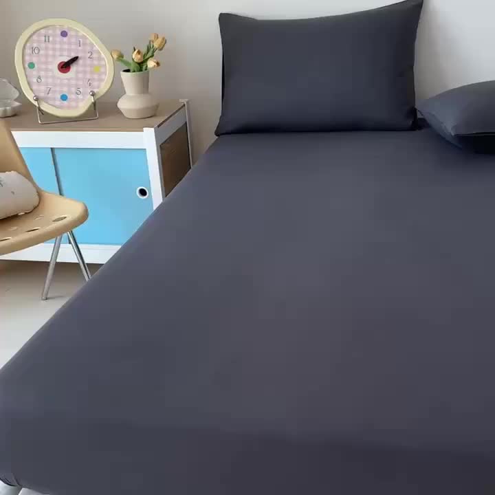 1 pezzo Lenzuolo con angoli puro, tinta unita, ultra morbido con tasche profonde e fascia elastica, traspirante e delicato sulla pelle, cerniera letto cuscino oído cesta euforia e strà di protrazione + elastico, cappio e laccio, bordo a nastro e fodera pe