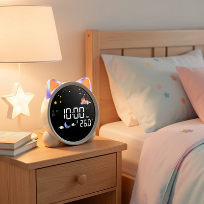 Sveglia Lemnoi per Bambini, Allenatore del Sonno per Ragazzi e Ragazze, Sveglia a Batteria per Bambini, Conto alla Rovescia, Funzione Snooze, 3 Livelli di Luminosità