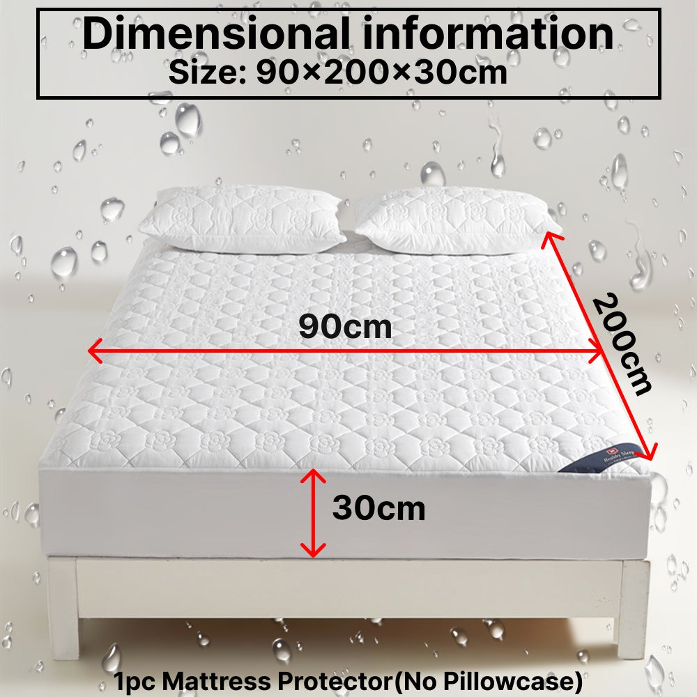 1 Protezione Materasso Impermeabile Comfort, Morbida e Traspirante con Tecnologia Soundwave, Lenzuolo con Angoli Impermeabile, Coprimaterasso Tinta Unita Silenzioso, Adatto per Appartamenti, Camere da Letto, Hotel, Stanze per Ospiti e Dormitori Studentesc