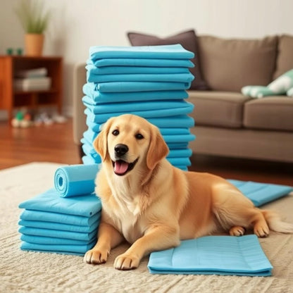 100 Pezzi Salviette Igieniche, Misura 40x60, Perfette per il Cambio del Pannolino, Cura di Anziani e Animali Domestici, Assorbenti, Alta Assorbenza, Protezione a 5 Strati, Morbide, Antigoccia, Sicure e Comode Salviette Monouso per Uso Quotidiano a Casa e