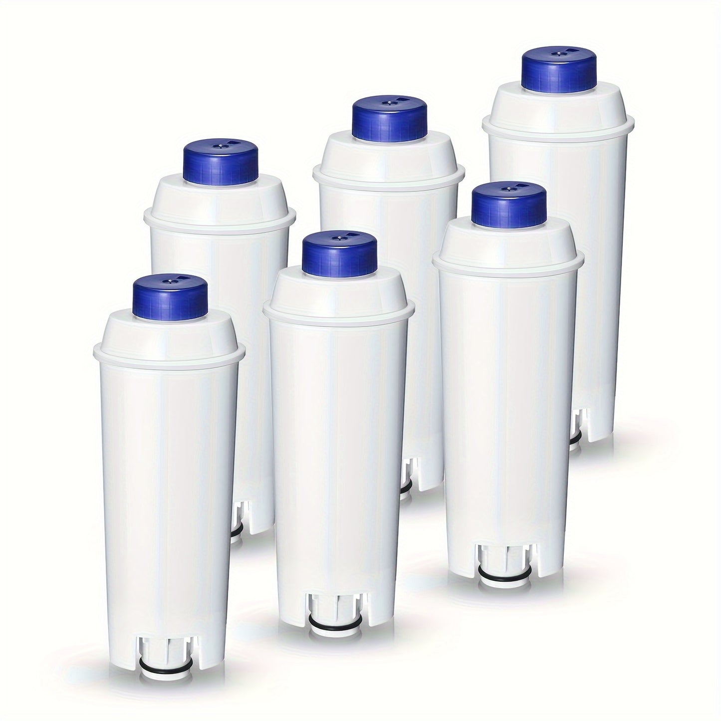 Set da 6 pezzi di filtri 'acqua di ricambio DLSC002 per DeLonghi - Compatibili con DeLonghi Magnifica Evo & S, Dinamica (Plus), Primadonna, Eletta Explorer - Sostituisce il filtro 'acqua De Longhi per macchine da caffè e macchine da espresso
