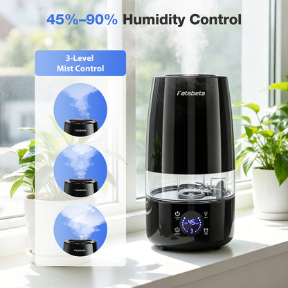Display per umidificatore e diffusore di aromi super grande da 4,5L, funzionamento silenzioso, spegnimento automatico e timer, adatto per camera da letto, soggiorno, ufficio, serbatoio rimovibile, filtro in ceramica, custodia in ABS, per umidificatori int