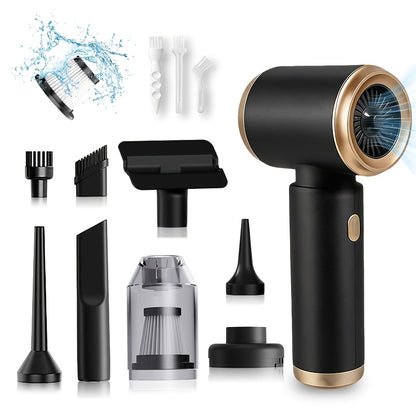 Aspirapolvere a Mano con Potente Aspirazione 8000PA Adatto per Auto, Casa e Rimozione Peli di Animali, a Basso Rumore, Grande con 9 Accessori, Aspirapolvere Portatile per Interni Auto, Pavimenti, Tappezzeria, Bicchiere e Sistema di Filtro