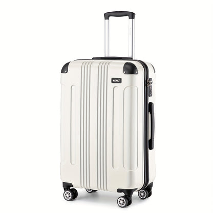 Valigie KONO 19 pollici 24 pollici 28 pollici, Valigia Rigida ABS, Valigia con Rotelle, 4 Ruote Girevoli, Serratura TSA, Regalo per Ritorno a Scuola o Vacanze