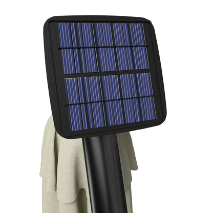 Ombrellone da giardino 3/3.5M, rotazione a 360°, con inclinazione a manovella a 45° per patio, piscina, balcone, con LED solare