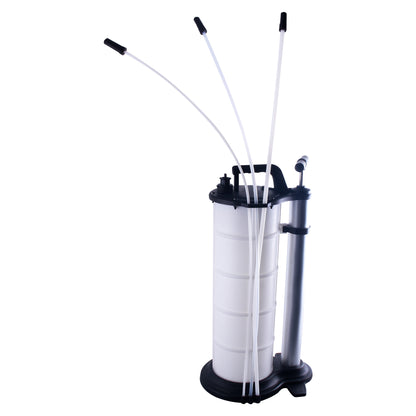 1 pezzo Pompa Manuale per Estrazione Olio 9L con 4 Tubi per Manutenzione Motore Auto, Trasferimento Diesel e Liquidi