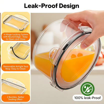 Set da 68/60/56/44/24 pezzi per conservazione alimentare sigillata - Contenitori di plastica ermetici e a prova di perdite con coperchi, organizzatori impilabili per frigo e contenitori per frigo, dispensa e avanzi, adatti a microonde/congelatore/lavastov